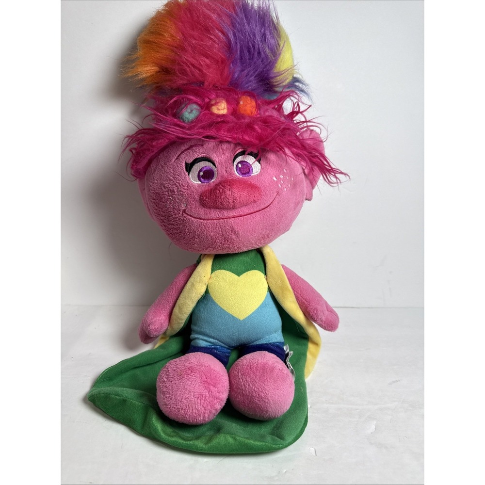 Trolls world tour poppy 20" plush doll toy w‎ cape